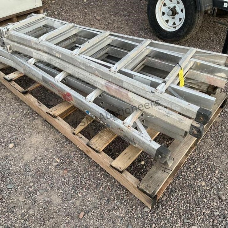 (2) WERNER MULTIPURPOSE FOLDING EXTENSION LADDERS