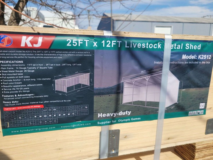 (1)-kj-25ft-x-12ft-livestock-metal-shed-model:-k2512-image-2