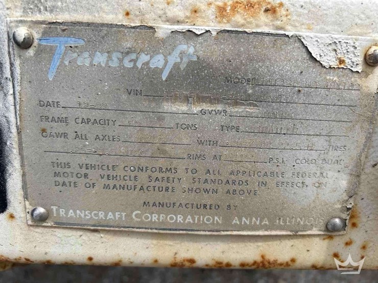 1993-transcraft-dtl140w2-38ft-60-ton-spread-axle-step-deck-t/a-trailer-image-5