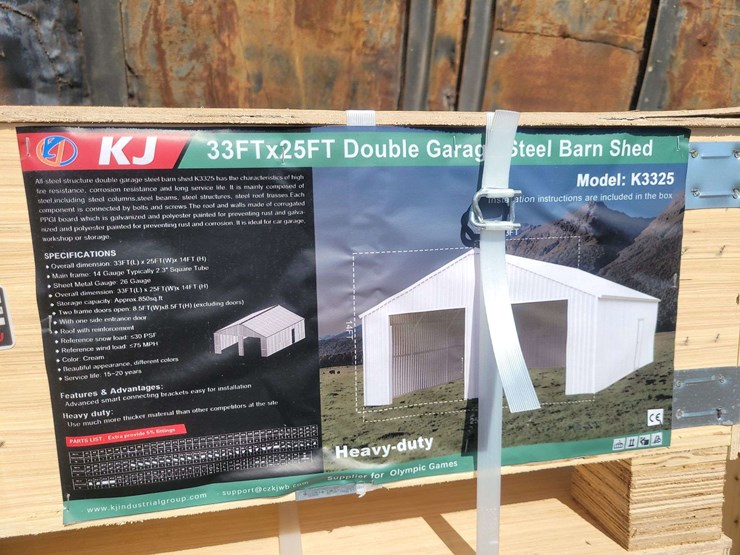 (1)-kj-33ft-x-25ft-double-garage-steel-barn-shed-model:-k3325-image-2