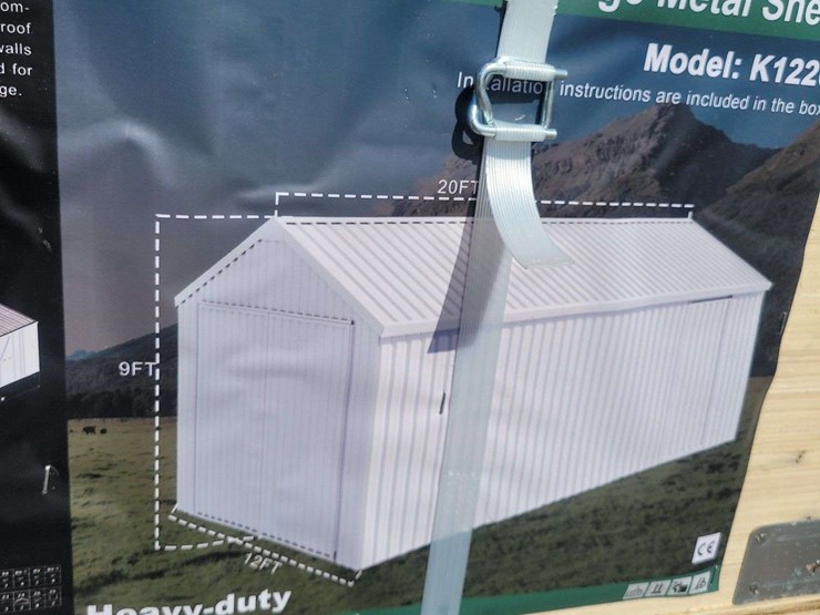 (1)-kj-12ft-x-20ft-single-garage-metal-shed-model:-k1220-image-4