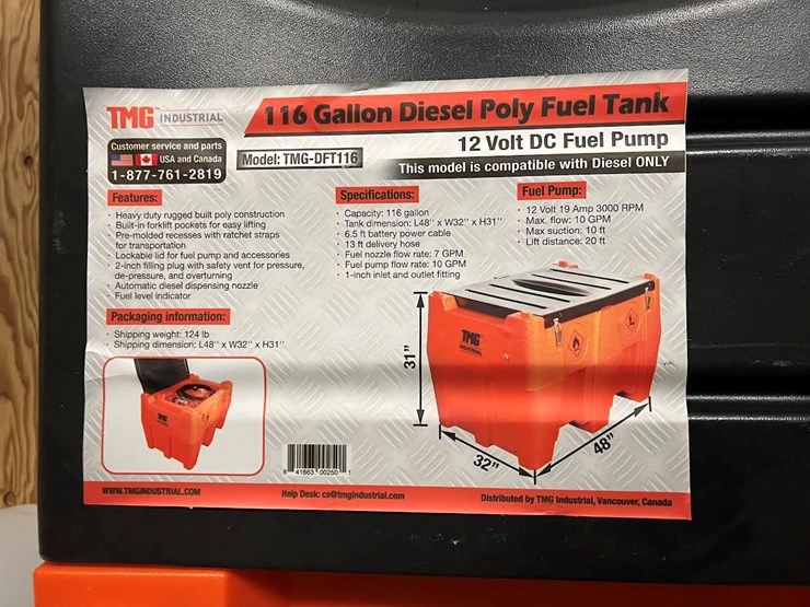 #14500-•-tmg-industrial-116-gallon-diesel-fuel-tank-with-pump-(sheboygan-falls,-wi)-image-6