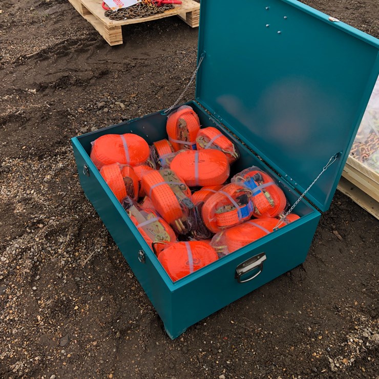 #23 • (24) RATCHET STRAPS & METAL BOX