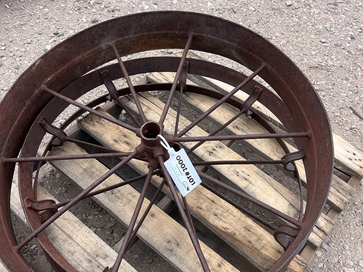 #2000-•-2-small-antique-steel-wheels-image-1