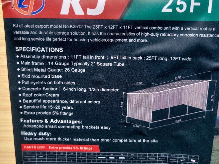 (1)-kj-25ft-x-12ft-livestock-metal-shed-model:-k2512-image-3