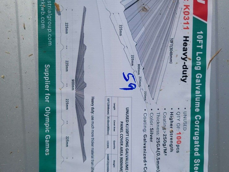 (100)-10ft-long-galvalume-corrugated-steel-panel-model:-k0311**(1)-piece-damaged**-image-3