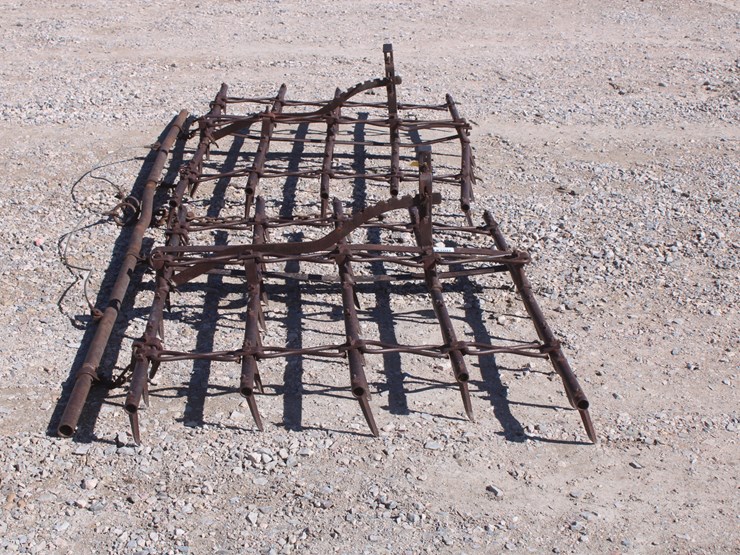 #2052-•-two-5ft-sections-of-spike-harrows-with-evener-image-2