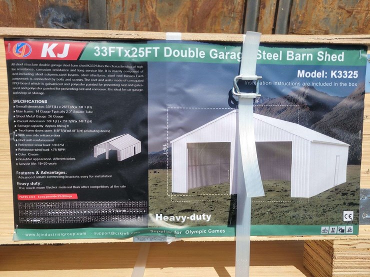 (1)-kj-33ft-x-25ft-double-garage-steel-barn-shed-model:-k3325-image-1