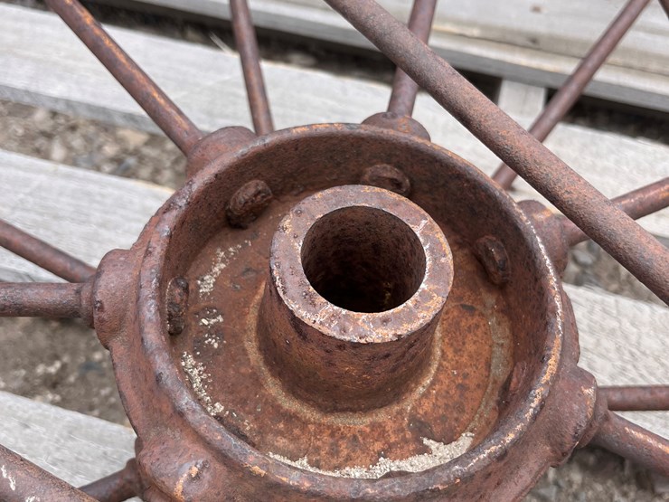 #2001-•-2-large-antique-rake-wheels-image-4
