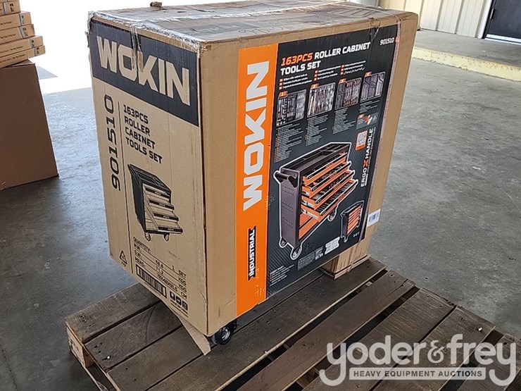 unused-wokin-6-drawer-roll-around-tool-center-c/w-163pc-tool-kit-image-4