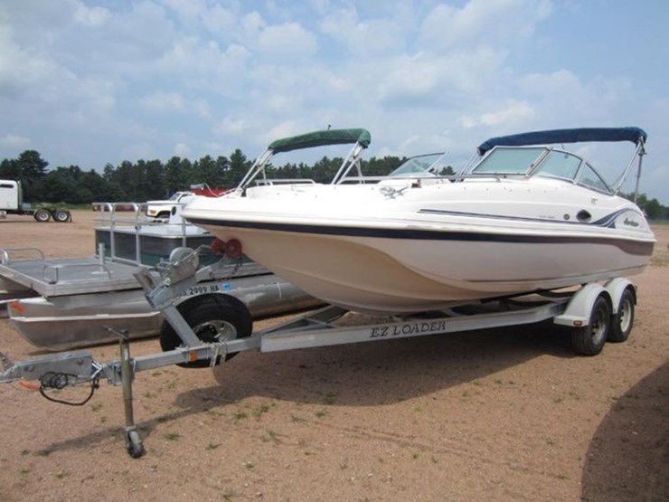 #1206-•-2002-godfrey-hurricane-20'-boat-&-trailer-(has-il-title)-(mount-prospect,-il)-image-1