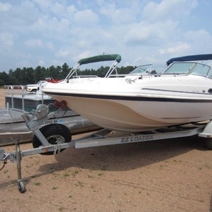 #1206 • 2002 Godfrey Hurricane 20' Boat & Trailer (Has IL Title) (Mount Prospect, IL)