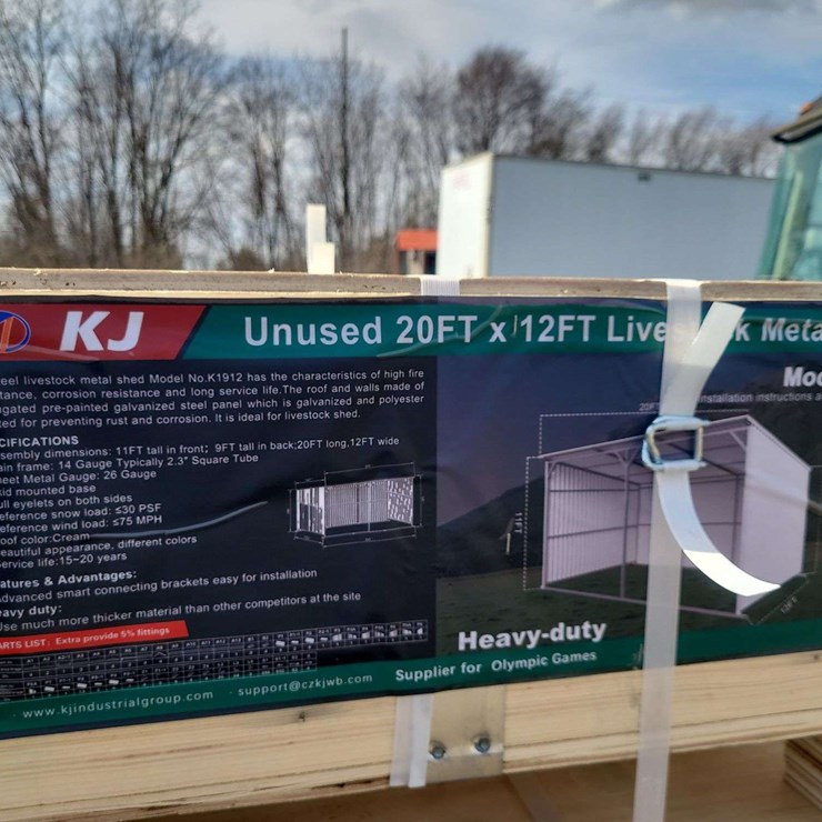 (1) KJ Livestock Metal Shed Model: K1912
