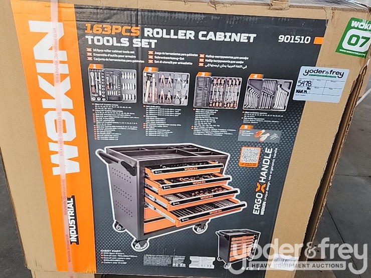 unused-wokin-6-drawer-roll-around-tool-center-c/w-163pc-tool-kit-image-5
