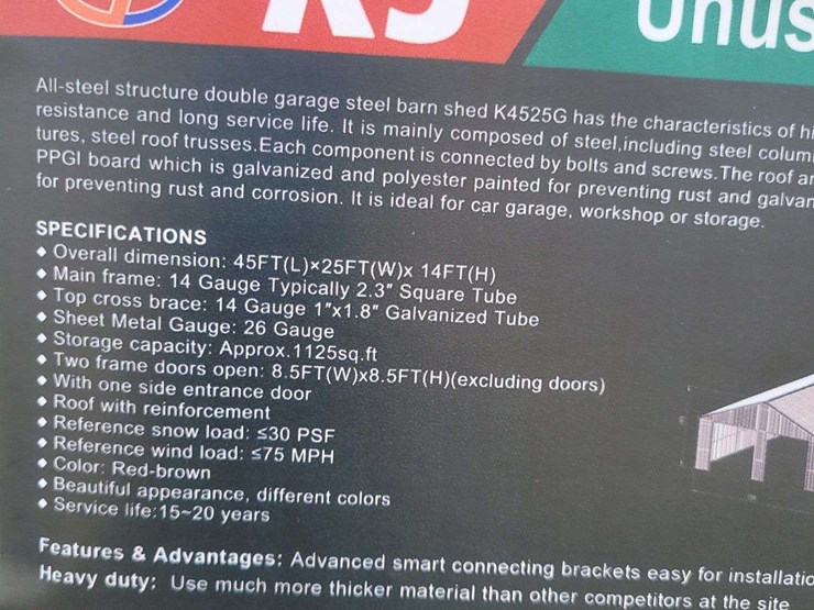 (1)-kj-double-garage-steel-barn-shed-model:-k4525g-image-4