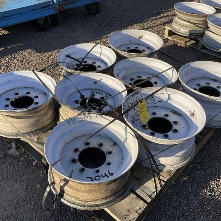 (9) 14 1/2 IN STEEL WHEELS