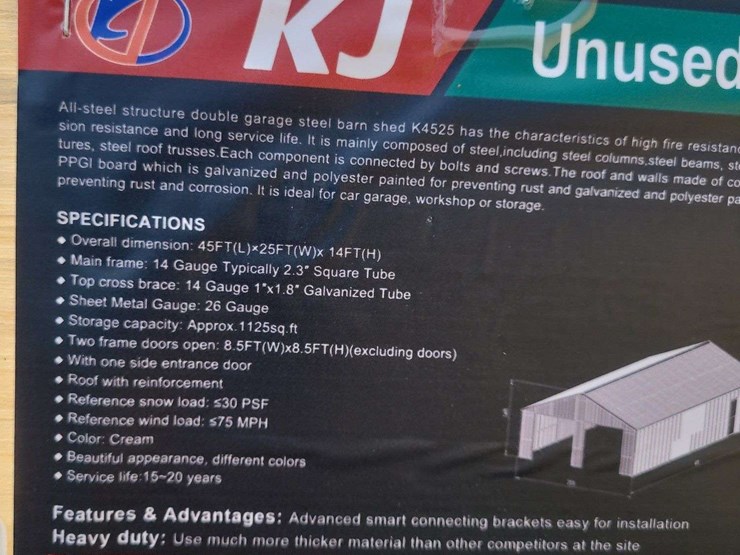 (1)-kj-double-garage-steel-barn-shed-model:-k4525-image-4
