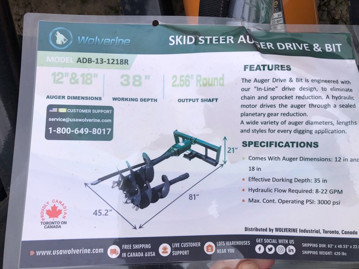 #87-•-(2)-sets-of-skid-steer-post-hole-augers-image-3