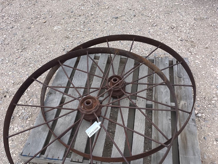 #2001-•-2-large-antique-rake-wheels-image-5