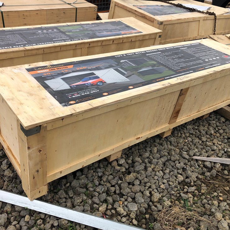 #9 • 11’ x 19’ METAL SHED W DOUBLE FRONT DOORS