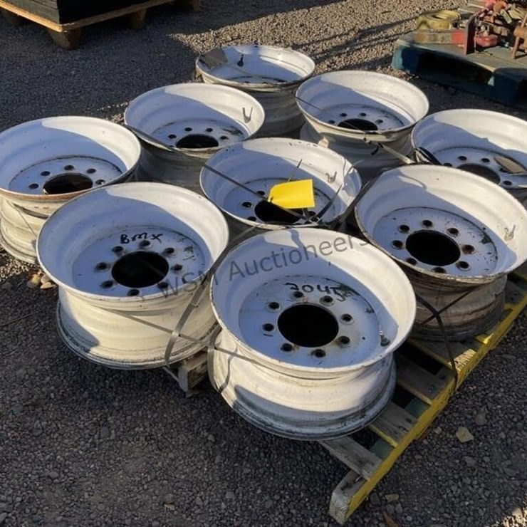 (9) 14 1/2 IN STEEL WHEELS