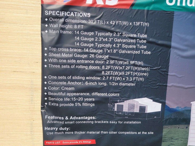 (1)-kj-42ft-x30ft-metal-storage-shed-model:-k4320w-image-4