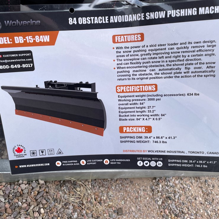 #4329 • Unused 2026 Wolverine Skid Steer Dozer Blade