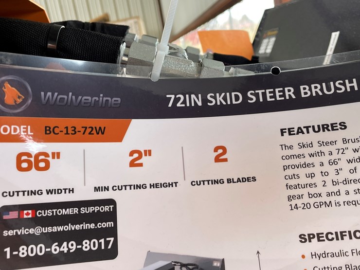 #4320-•-unused-2026-wolverine-skid-steer-brush-cutter-attachment-image-2