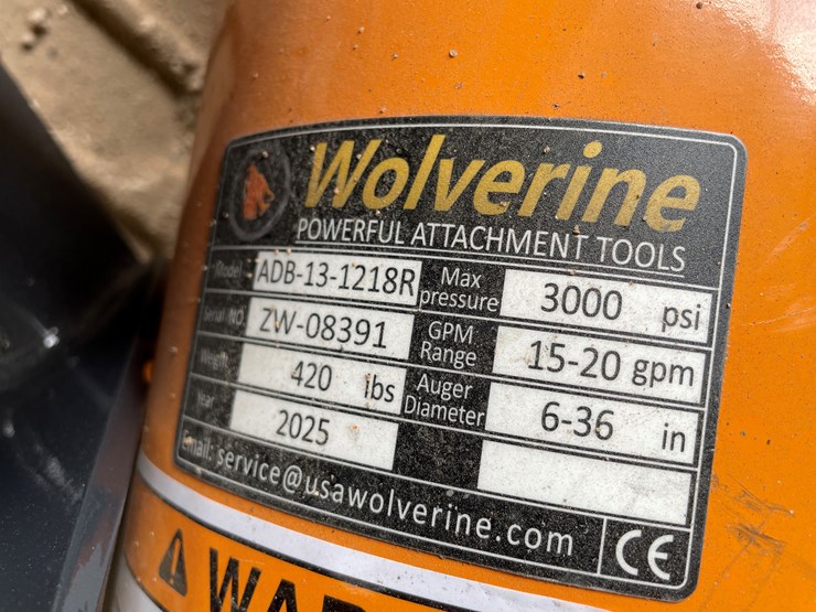 #4357-•-unused-2026-wolverine-skid-steer-auger-drive-and-bit-attachment-image-11