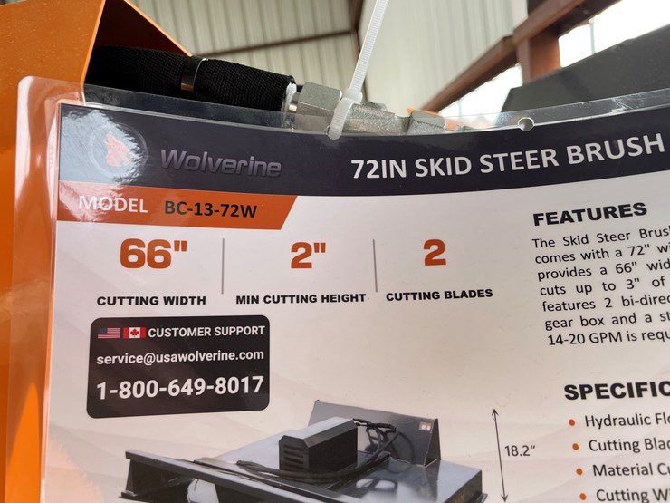 #4317-•-unused-2026-wolverine-skid-steer-brush-cutter-attachment-image-2