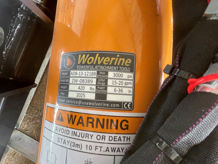 #4358-•-unused-2026-wolverine-skid-steer-auger-drive-and-bit-attachment-image-11