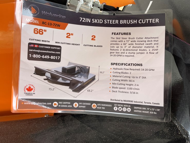 #4321-•-unused-2026-wolverine-skid-steer-brush-cutter-attachment-image-1