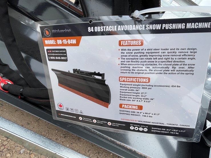 #4351-•-unused-2026-wolverine-skid-steer-dozer-blade-image-1