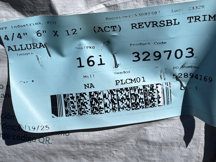 #4343-•-(appx.-160-pieces)-allura-fiber-cement-4/4”-6-x-12’-reversible-trim-ft-image-2