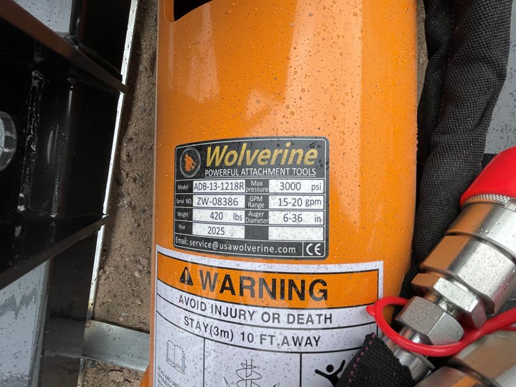 #4356-•-unused-2026-wolverine-skid-steer-auger-drive-and-bit-attachment-image-10