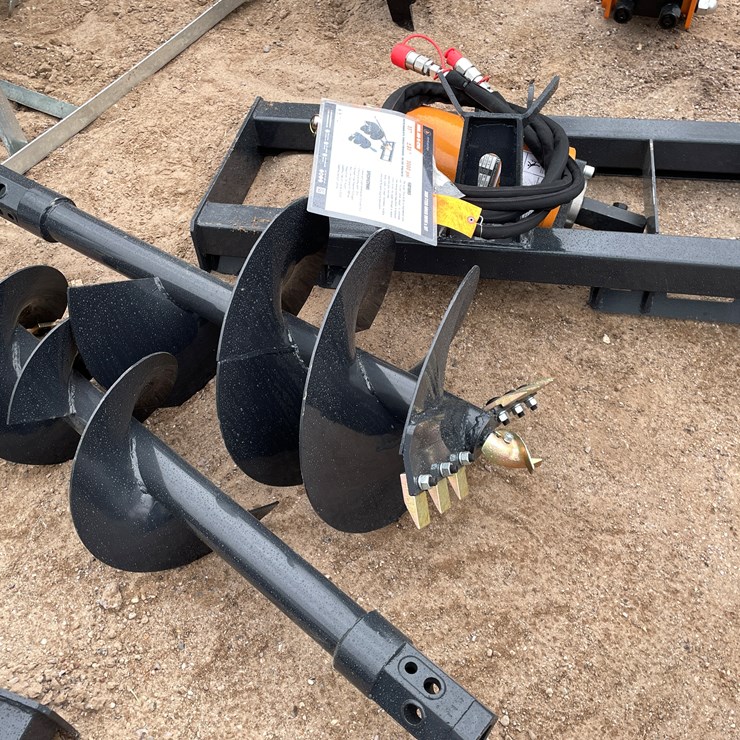 #4360 • Unused 2026 Wolverine Skid Steer Auger Drive and Bit Attachment