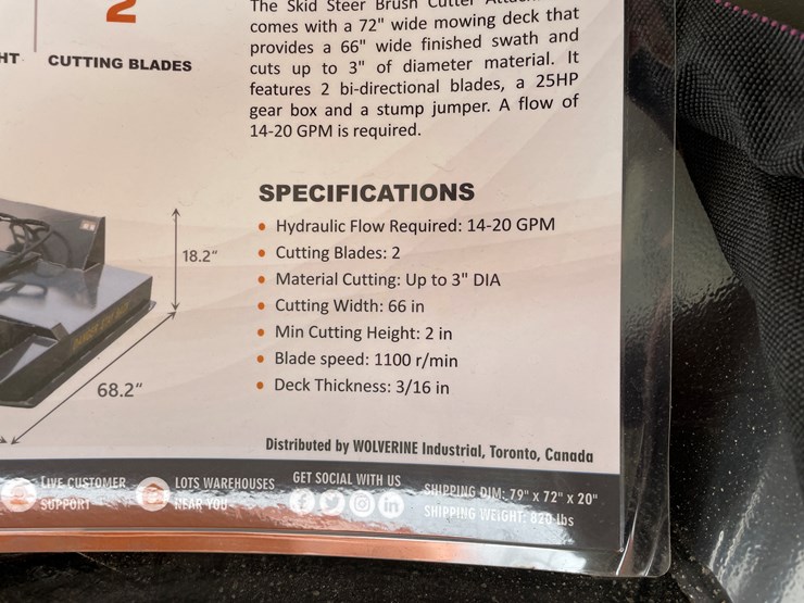 #4319-•-unused-2026-wolverine-skid-steer-brush-cutter-attachment-image-5