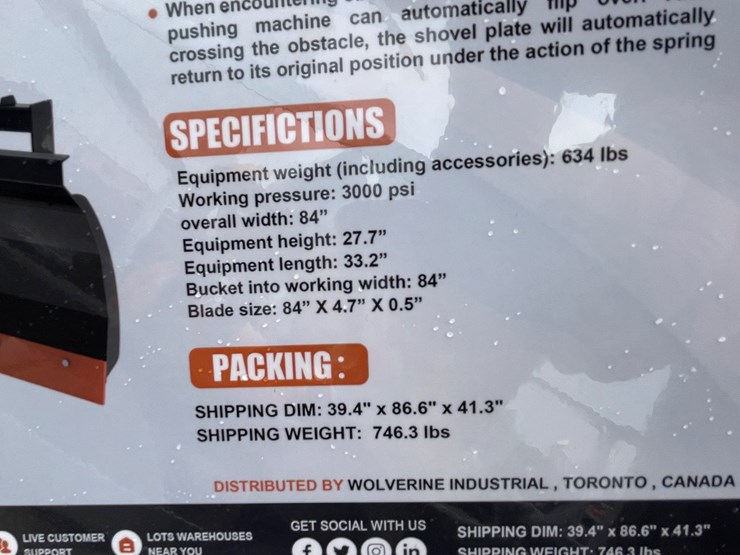 #4351-•-unused-2026-wolverine-skid-steer-dozer-blade-image-5