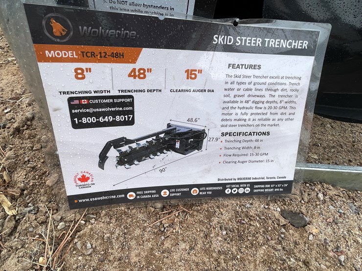 #4322-•-unused-2026-wolverine-skid-steer-trencher-attachment-image-1