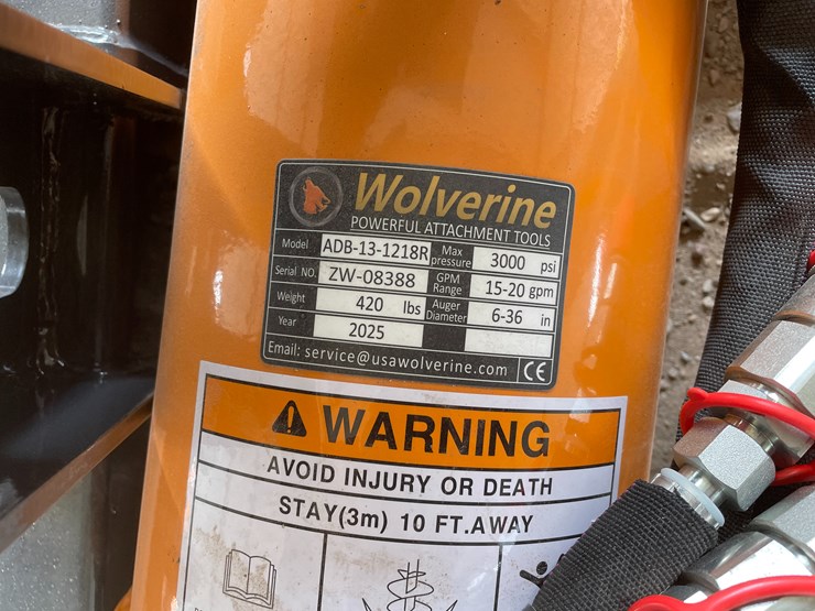 #4359-•-unused-2026-wolverine-skid-steer-auger-drive-and-bit-attachment-image-7