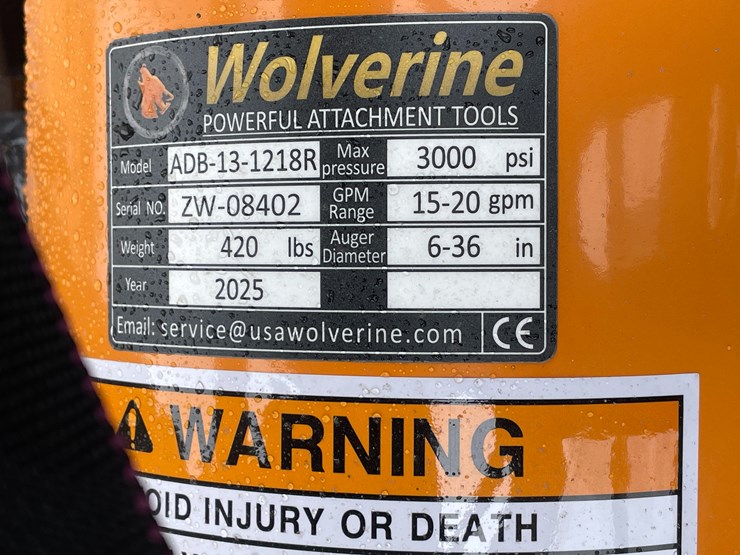 #4361-•-unused-2026-wolverine-skid-steer-auger-drive-and-bit-attachment-image-13