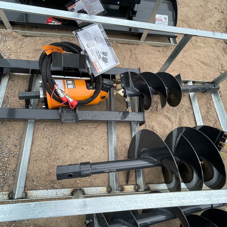 #4356 • Unused 2026 Wolverine Skid Steer Auger Drive and Bit Attachment