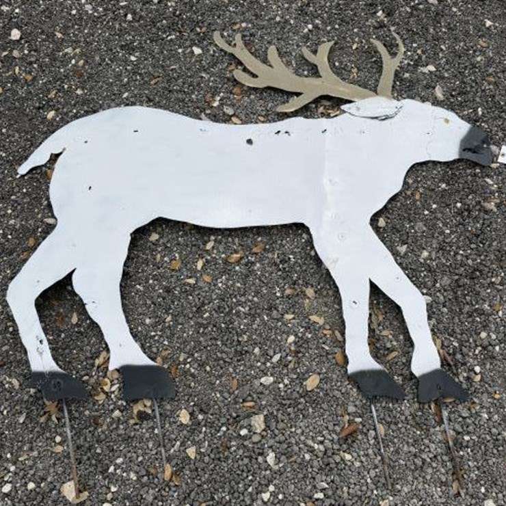 #303 • Metal Art - White Moose