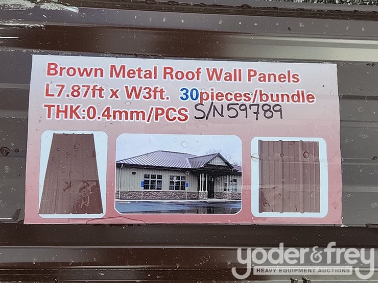 unused-brown-metal-roof-panels-8'-x-3'-(30-of)-image-5