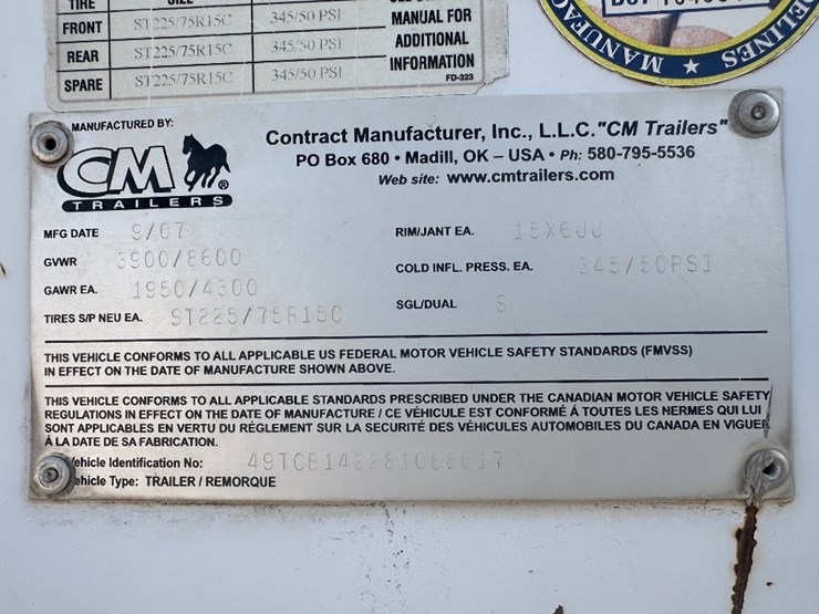 2008-cm-trailer-14'-t/a-enclosed-trailer-image-9