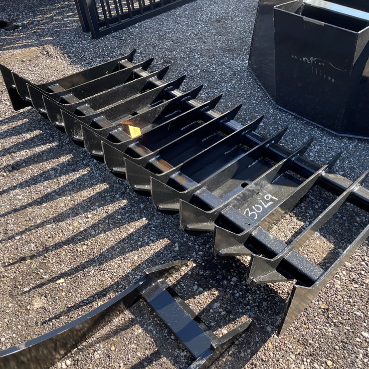 #3029 • 70" Skid Steer Root Rake Attachment
