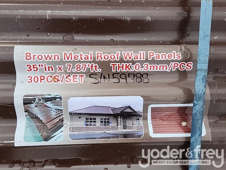unused-brown-metal-roof-panels-8'-x-3'-(30-of)-image-5