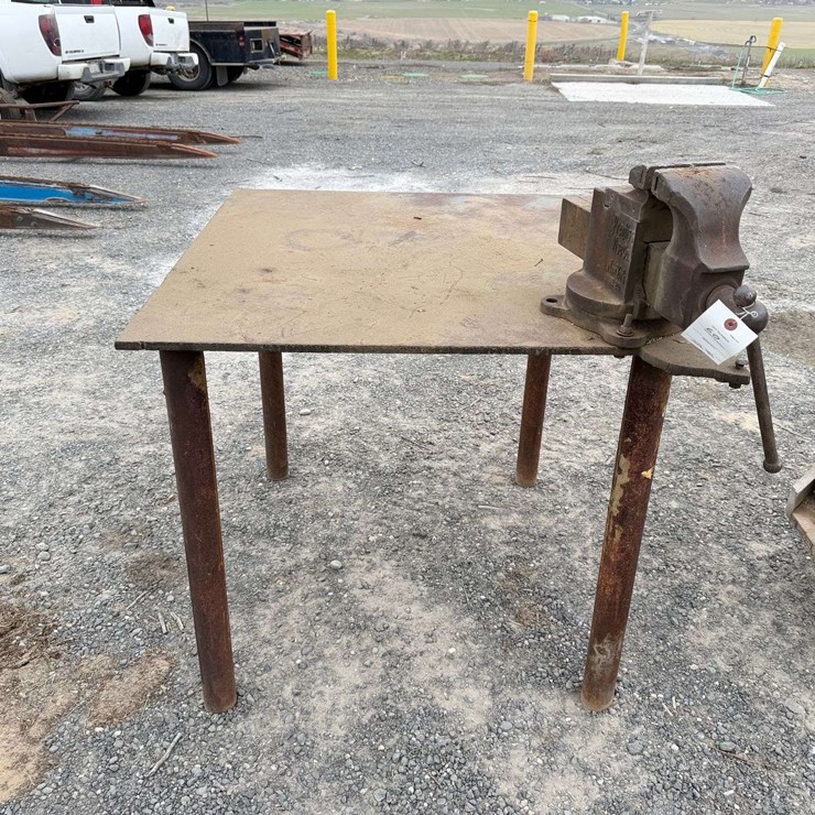 37"x33" Metal Shop Table
