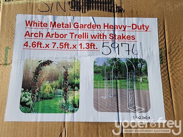 unused-metal-garden-heavy-duty-arch-arbor-trellis-arbou,-4.6’-x-7.5’-x-1.3’-image-1