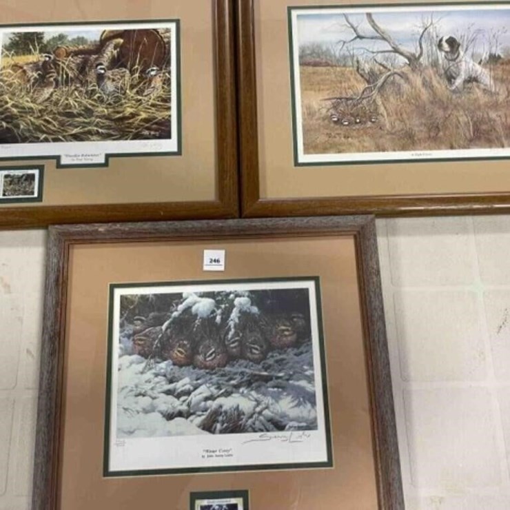 3-framed quail prints